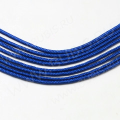 Шнур Паракорд 02 2мм синий (полиэстер+спандекс) (1м)