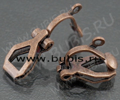Основы для клипс №05 13*10мм античная медь (Brass) (1 пара)