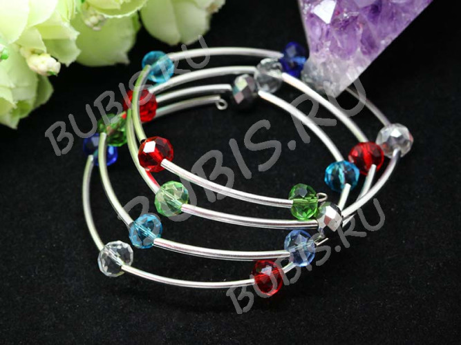 (ОПТ) Бусина кристалл гранёный абакус 8*8*5,5мм Хрусталь красный с АВ  прозрачный (имитация Сваровски) (НИТЬ)