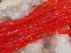 Бусина кристалл гранёный Кубик 2,5*2,5*2мм т.рыжий прозрачный (имитация Сваровски) (10шт.)