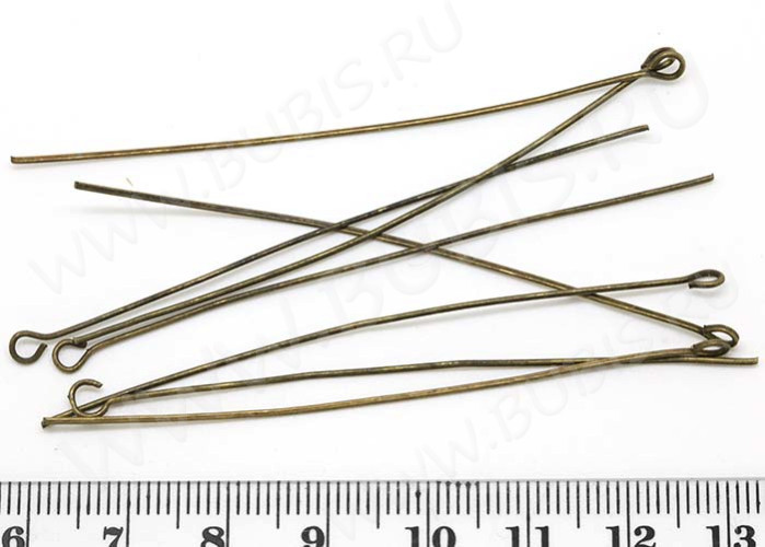 Штифт с петлёй 70*0,7мм античная бронза (Iron) (10шт.)