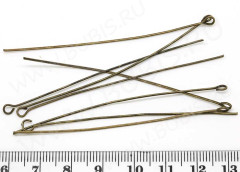 Штифт с петлёй 70*0,7мм античная бронза (Iron) (10шт.)