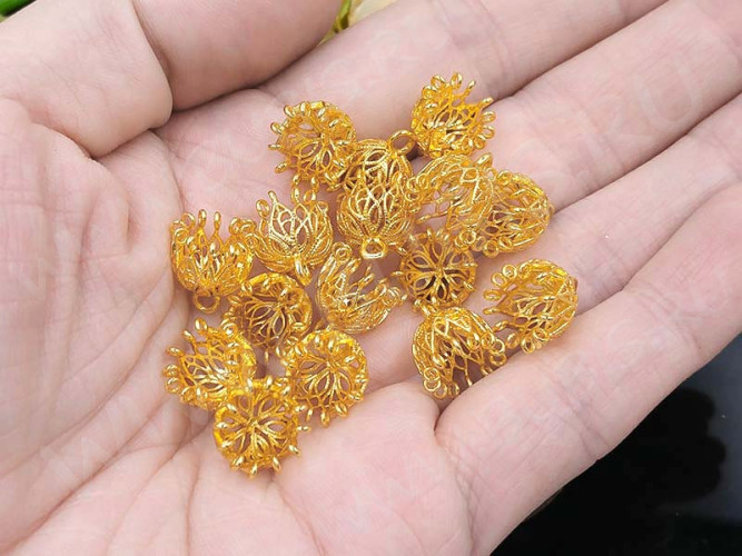 Концевик 109 Корона коннектор 12*11*11мм золотистый (Milano LUX) (Brass)