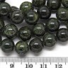 Купить (ОПТ) Бусина округлая 10мм Змеевик (камни) (НИТЬ) с доставкой по России