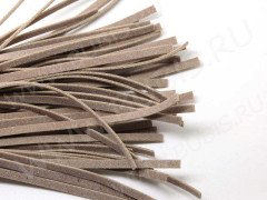 Велюровый шнур 01 плоский 3*1мм т.бежевый (1м)