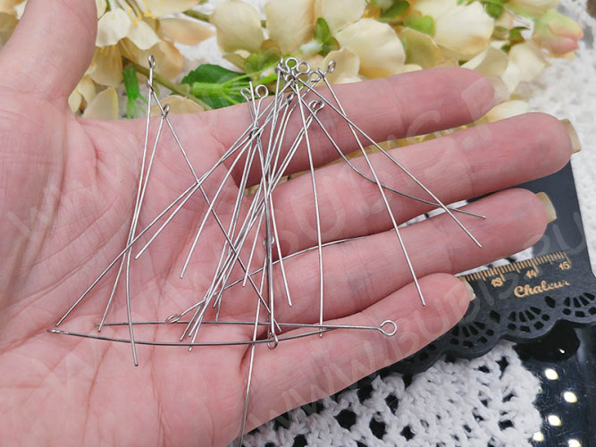 Штифт с петлёй 65*0,6мм стальной (Хирургическая сталь) (50шт)