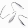 Купить Швензы-крючки №094 вытянутая капля 20*4,5*0,8мм цвет платины (Хирургическая сталь) (1 пара) с доставкой по России