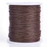 Купить Вощёный х/б шнур 1мм коричневый на катушке (ок.90м) с доставкой по России