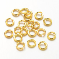 Колечки обычные толстые 5*1мм золотистые (Brass) (100шт)