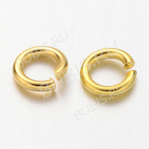 Колечки обычные толстые 5*1мм золотистые (Brass) (100шт)