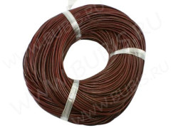 Шнур кожаный 31 воловья кожа 0,8мм коричневый (1м)