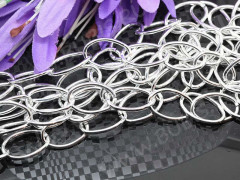 Цепочка I014 огромное овальное звено 18*12мм серебристая (Iron) (50см)