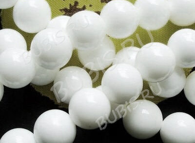Бусина округлая 4мм Агат белый пресс. (камни) (10шт.)