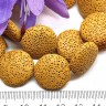Бусина каменная Круг 16 Лава вулканическая 20*20*7,5мм т.жёлтая (камни) Купить Бусина каменная Круг 16 Лава вулканическая 20*20*7,5мм т.жёлтая (камни) с доставкой по России