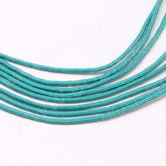 Шнур Паракорд 02 2мм бирюзовый (полиэстер+спандекс) (1м)