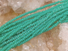 Бусина кристалл гранёный абакус 2,5*2,5*1,5мм св.бирюзовый полупрозрачный (имитация Сваровски) (НИТЬ)