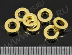 Рондели 042 без узора 6*6*2мм золотистые (литьё) (10шт.)