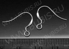 Швензы-крючки №040 серебро с пробой 925 18*15,5мм серебристые (Sterling Silver) (1 пара)