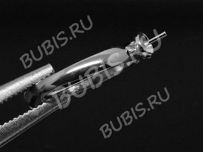 Основа (заготовка) для кольца 007 17мм со штырьком 5мм цвет платины (Brass)