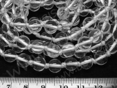 Бусина округлая 8мм имитация камня Горный хрусталь (стекло) (10шт.)