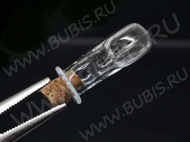 Бутылочка 45 фигурная с пробкой Сердечко 1,4мл 29,5*19*10мм прозрачная (стекло)