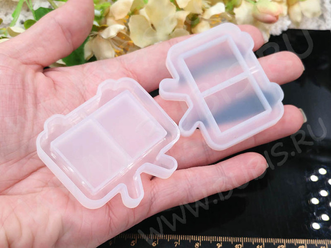 Молд 181 для эпоксидной смолы 52*50*8мм Шейкер/рамка Телевизор (силикон)