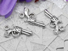 Подвеска Пистолет 03 3D Револьвер 24*11,5*3,5мм античное серебро (литьё)