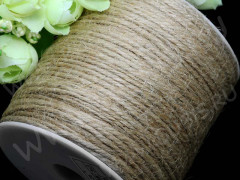 Шпагат 07 пеньковый (конопляный) шнур 2мм бежевый (шнуры) (1м)