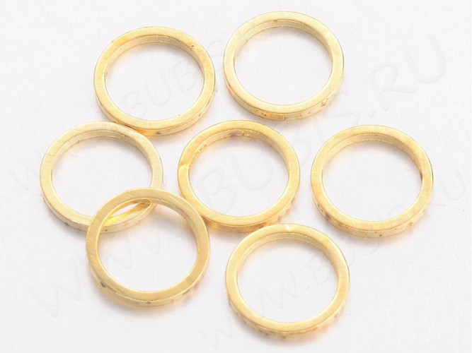 Декоративный элемент 017 Круг рамка контур коннеткор 8*8*0,9мм золотистый (Brass) (20шт.)