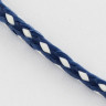 Купить Вощёный полиэстеровый шнур "корейский" 1,5мм сине-белый (1м) с доставкой по России