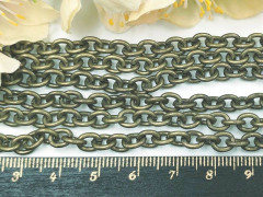 Цепочка I128 с простым плетением звено 6*5*1,1мм античная бронза (Iron) (50см)