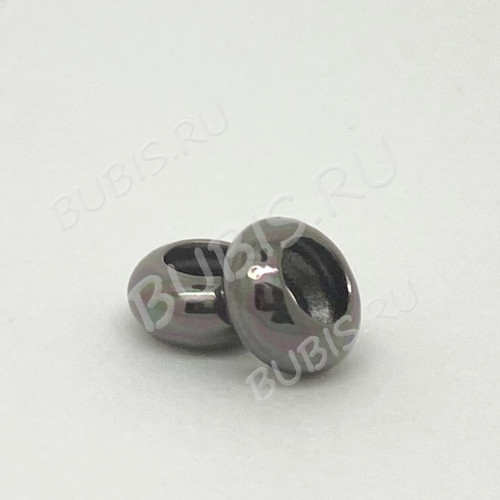 Рондели 102 Бусины колечки 8*8*4мм чёрный никель (LUX Китай) (Brass)
