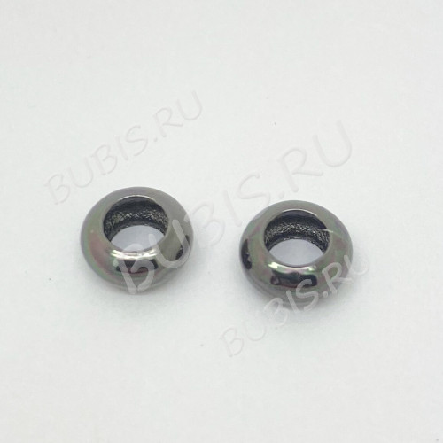 Рондели 102 Бусины колечки 8*8*4мм чёрный никель (LUX Китай) (Brass)