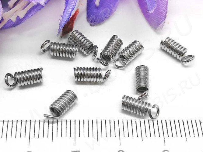 Концевик 027 пружинка 9*3,5*3,5мм цвет платины (Iron) (20шт)