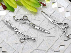 Подвеска Ножницы 10 3D с надписью 44,5*12,5*2мм античное серебро (литьё)