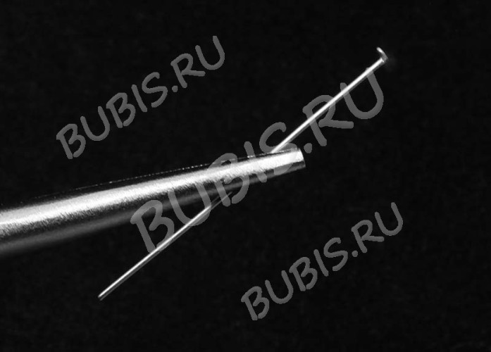 Штифт со шляпкой 30*0,6мм пин цвет платины (Хирургическая сталь)(50шт)