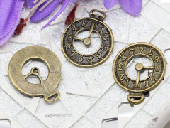 Подвеска Часы 03 25*20,5*2мм античная бронза (литьё)