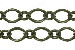 Цепочка I006 звенья 5,5*3,5мм и 3*2,5мм античная бронза (Iron) (50см)