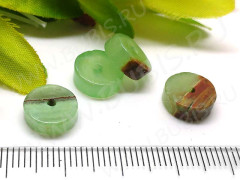 Бусина каменная Рондель 08 10*10*3,5-4мм Мраморный Оникс св.зелёный (камни)