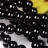 Купить Бусина округлая 4мм Агат чёрный пресс. (камни) (10шт.) с доставкой по России