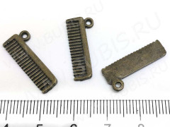 Подвеска Расчёска 06 Гребешок 22,5*9,5*1,5мм античная бронза (литьё)