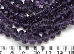 Бусина Абакус гранёный 8*8*6мм фиолетовый прозрачный (стекло) (10шт.)