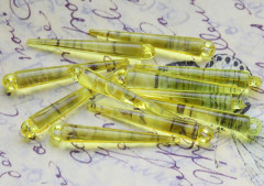 Подвеска акриловая Шип 01 3D 33*4,7*4,5мм жёлтый прозрачный (акрил) (5шт.)