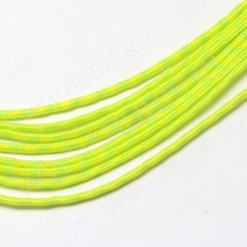 Шнур Паракорд 02 2мм салатово-желтый (полиэстер+спандекс) (1м)