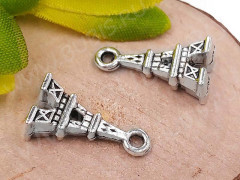 Подвеска Эйфелева башня 14 3D 15,5*8,5*5мм античное серебро (литьё)