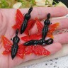 Купить Кулон Бабочка 02 39-40*33-38мм красно-чёрная (Lampwork) с доставкой по России