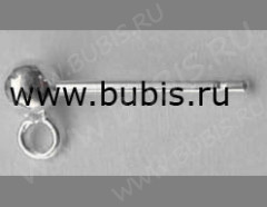 Пуссеты ("гвоздики") № 3 с шариком 13мм Sterling Silver (1пара)