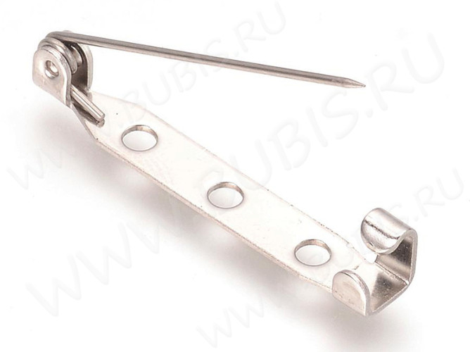 (СКИДКИ!!!) Основа (заготовка) для броши №107 Булавка 3 отверстия 30*4,5*4,5мм цвет платины (Хирургическая сталь) (10шт)
