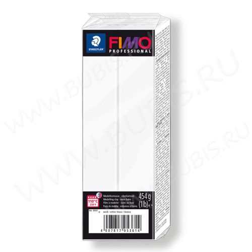 Полимерная глина FIMO Professional Белый 8041-0 (454г)
