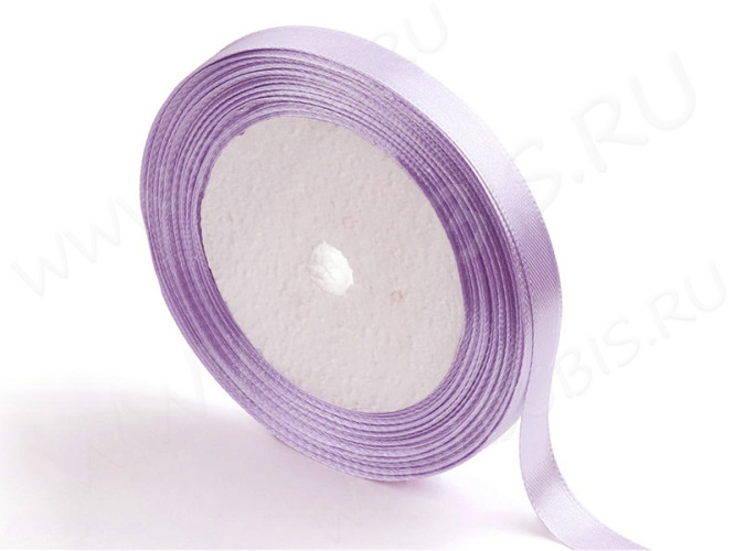 Атласная лента 03 6мм светло-фиолетовая (ленточки) (1 катушка)